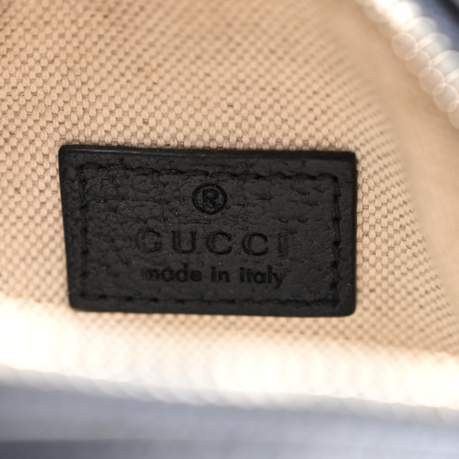 Gucci GG Supreme Monogram Textured Calfskin Web Mini Ophidia Messenger Beige Blue 6 of 7