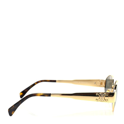 Celine Metal Triomphe 01 Sunglasses CL40235U Gold Green 3 of 6