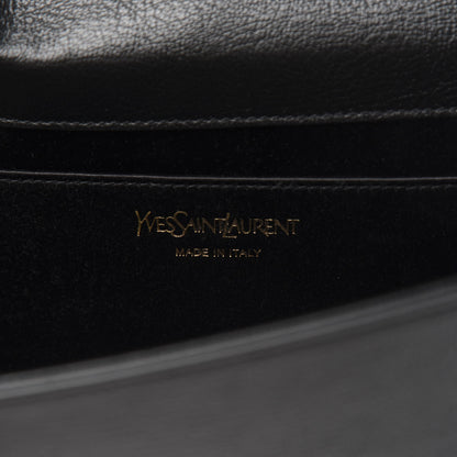 Saint Laurent Calfskin Monogram Large Belle De Jour Clutch Black 6 of 8