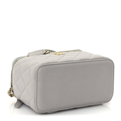 Chanel Lambskin Quilted Small Top Handle Vanity Case With Chain 3 of 9