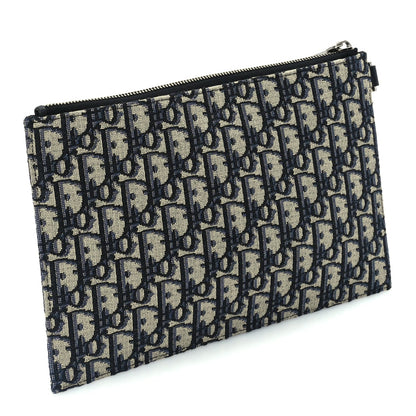 Christian Dior Oblique Pouch Wristlet Blue Blue 4 of 7