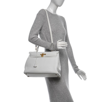 Hermes Taurillon Clemence Kelly Retourne 35 White 2 of 25