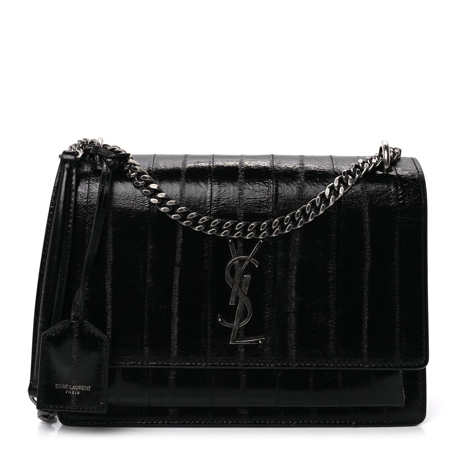 Saint Laurent Glossy Eelskin Medium Monogram Sunset Black 1 of 7