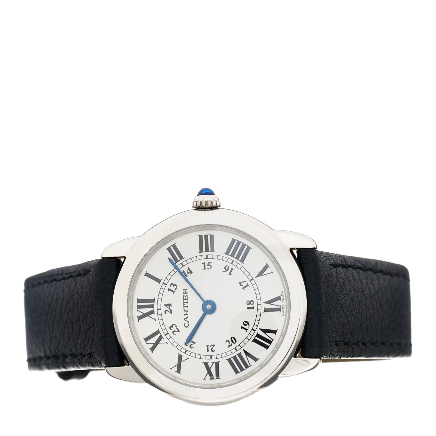 Cartier Stainless Steel Calfskin 29mm Ronde Solo Quartz Watch 2 of 5