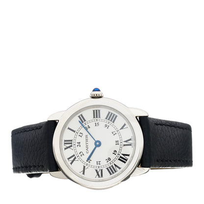 Cartier Stainless Steel Calfskin 29mm Ronde Solo Quartz Watch 2 of 5