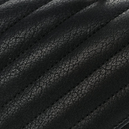 Saint Laurent Sheepskin Matelasse Chevron Monogram Medium College Bag Black 7 of 11