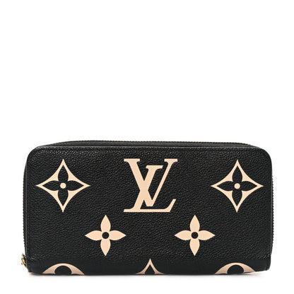 Louis Vuitton Empreinte Monogram Giant Zippy Wallet Black Beige 1 of 6