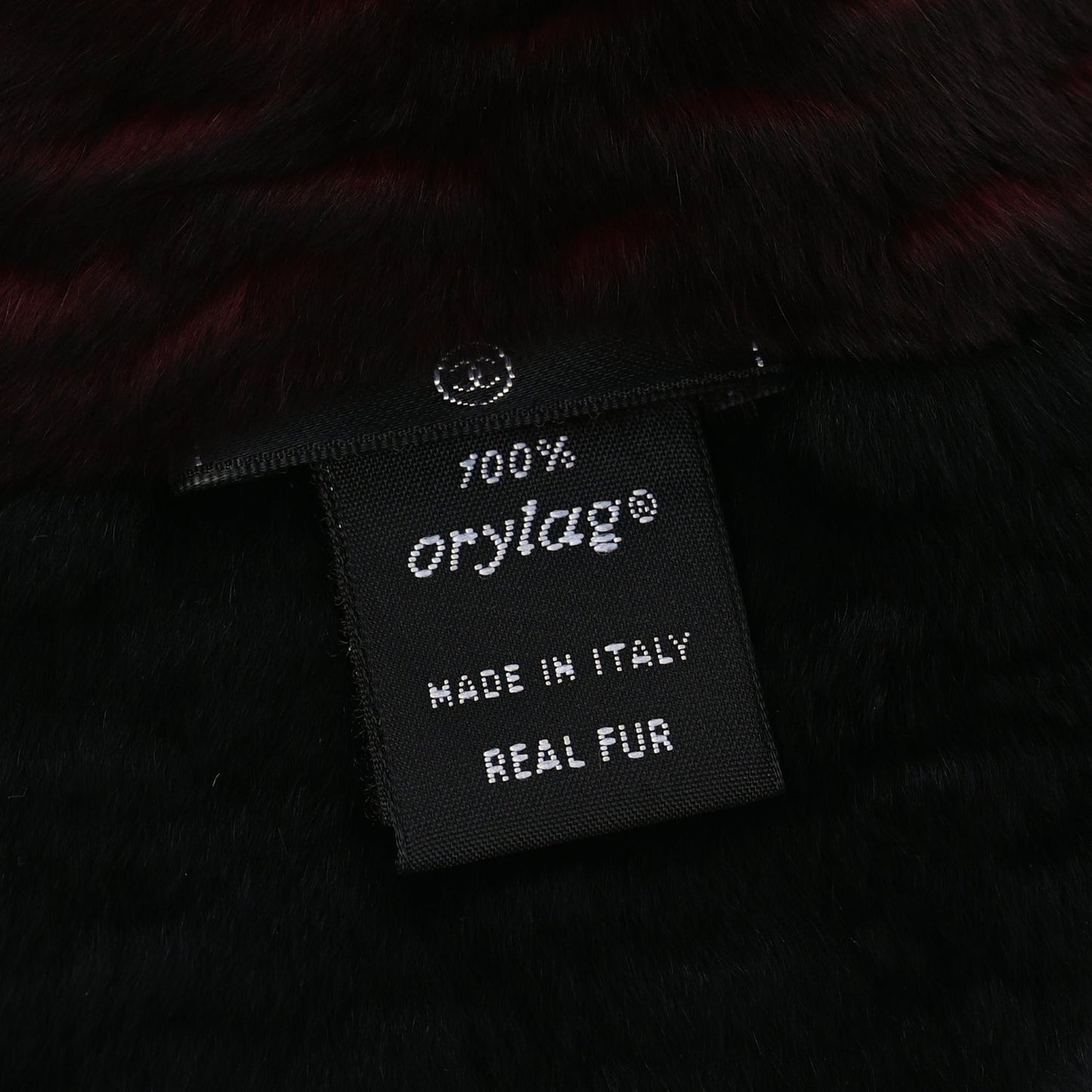 Red & Black Orylag Fur CC Scarf