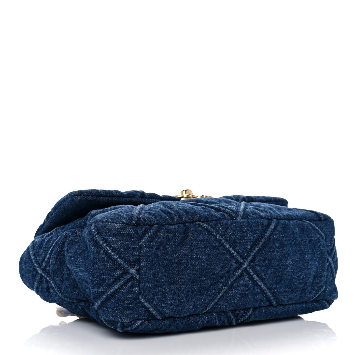 Denim Quilted Medium Chanel 19 Flap Blue