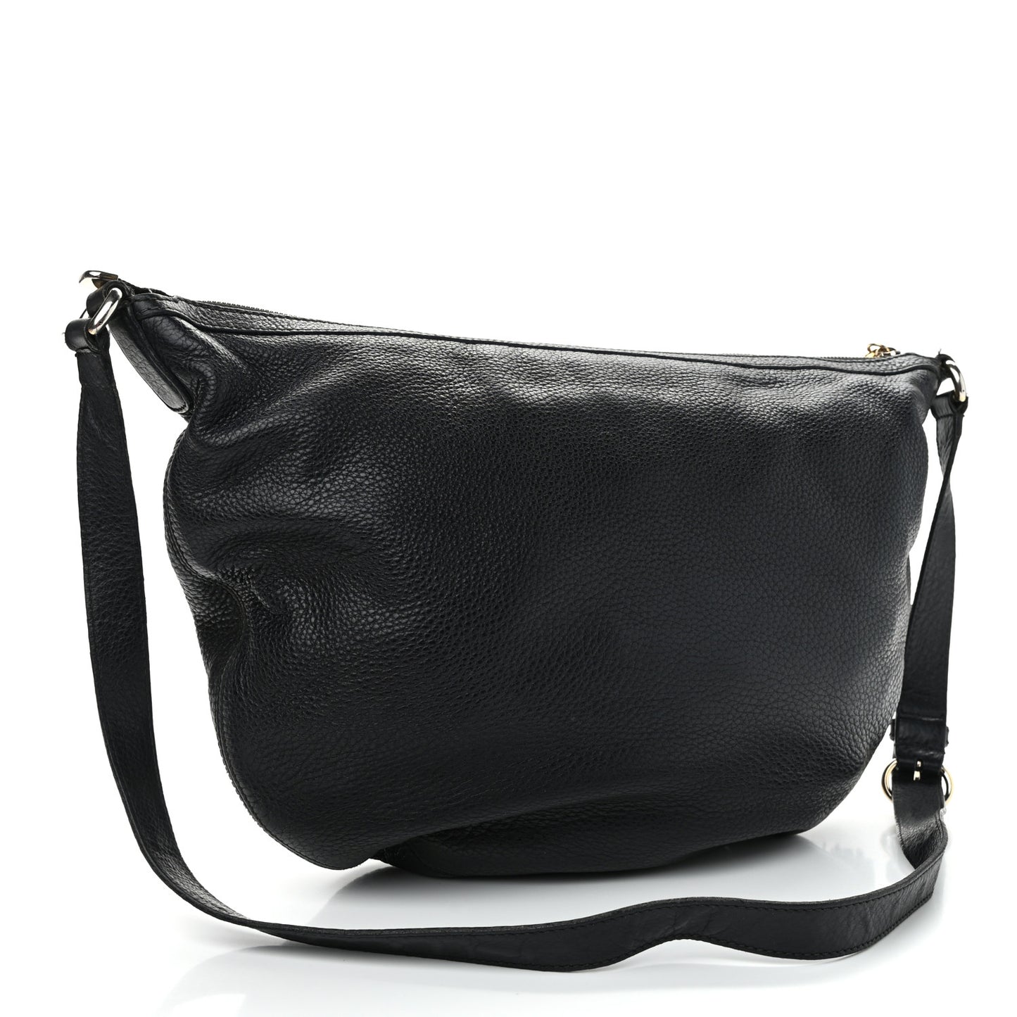 Pebbled Calfskin Medium Soho Hobo Black