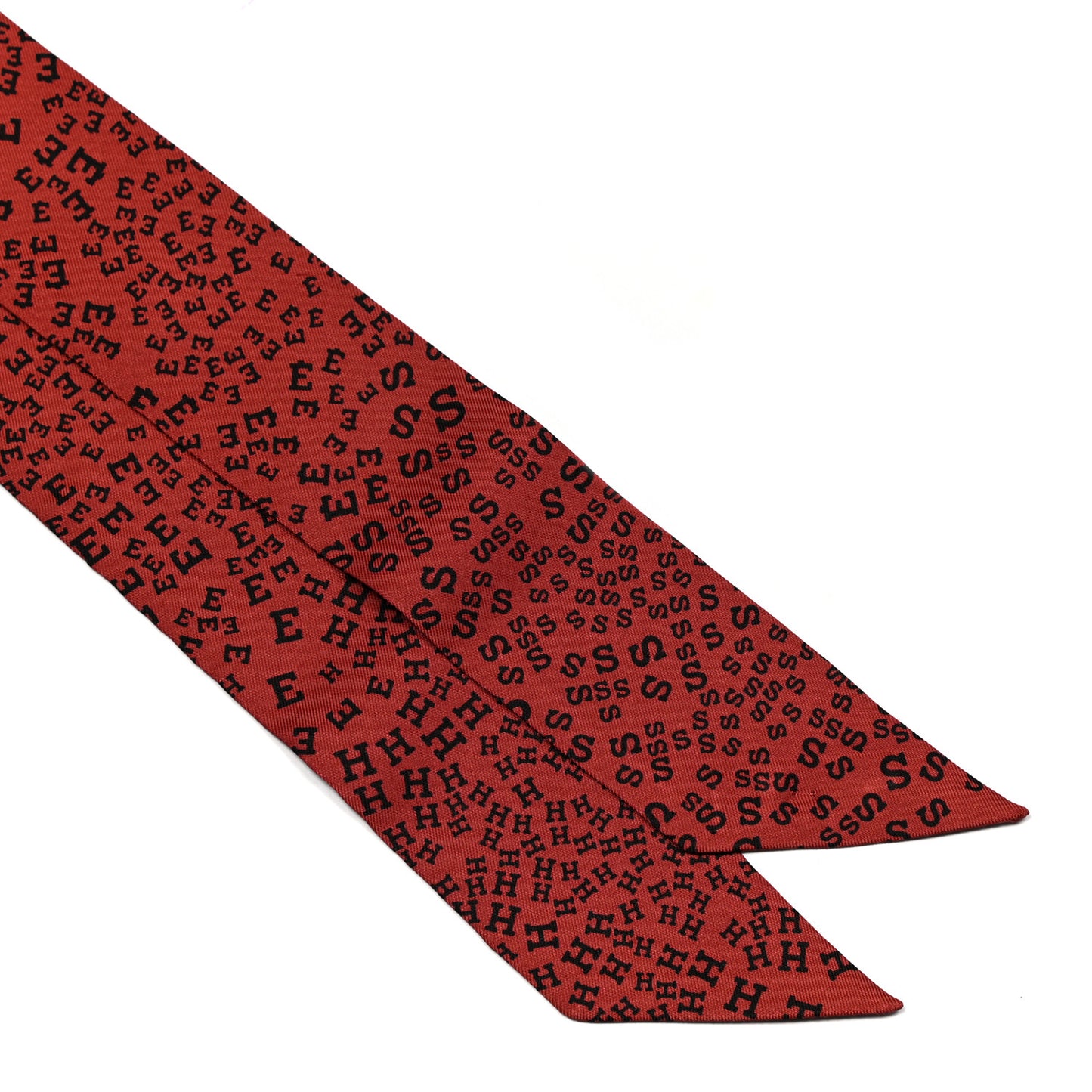 Silk Scattered Letters Twilly