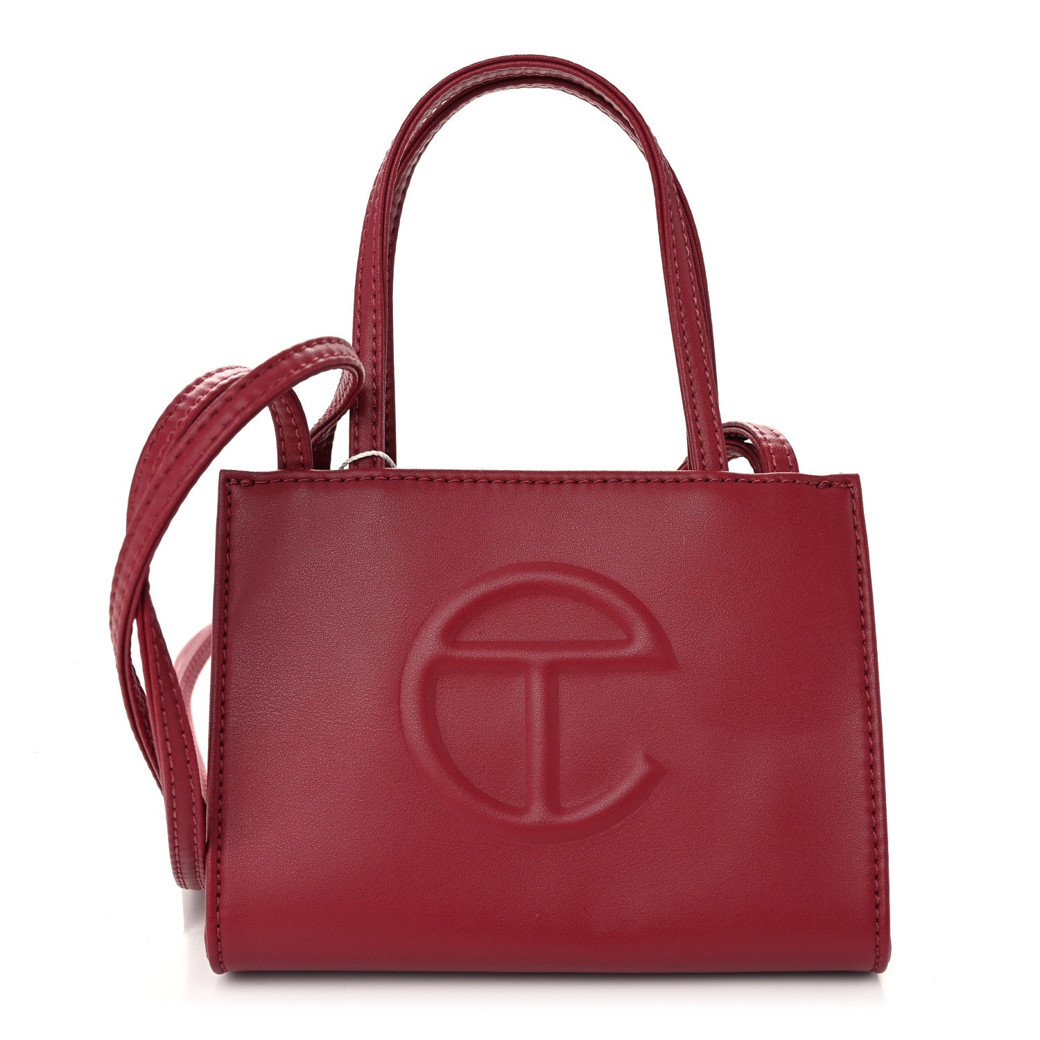 Telfar Vegan Leather Small Shopping Bag Oxblood 1 of 9