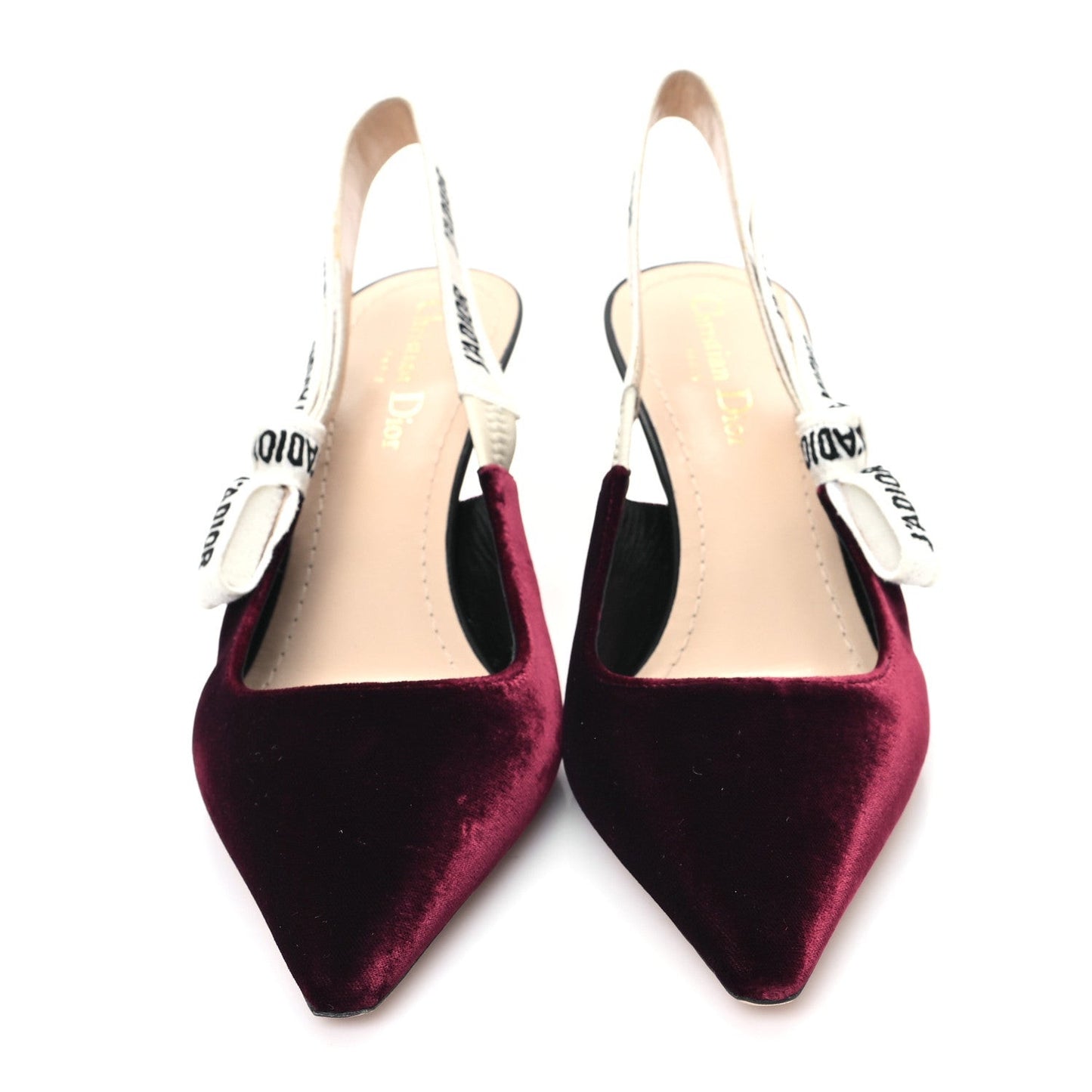 Velvet Ribbon J'Adior Slingback 65mm Pumps 39 Deep Amaranth
