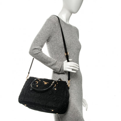 Prada Tessuto Nylon Gaufre Tote Nero Black 2 of 7