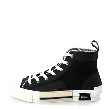 Christian Dior Nylon Calfskin Mens B23 High Top Sneakers 42.5 Black 1 of 8
