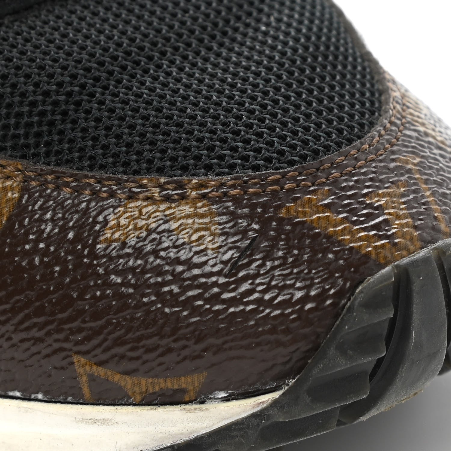 Louis Vuitton Suede Monogram Run Away Sneakers 38 Black 10 of 10