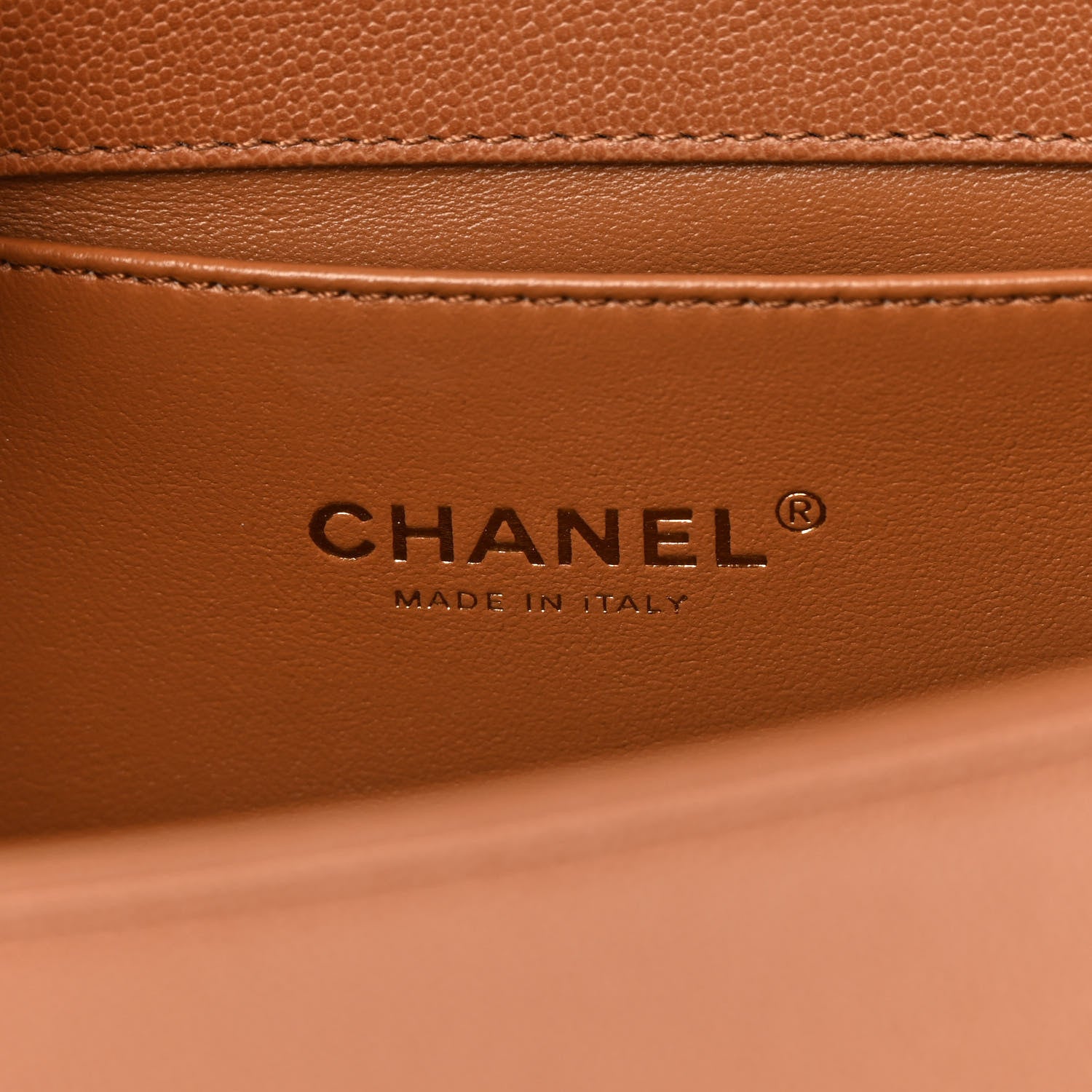 Chanel Caviar Chevron Quilted Medium Boy Flap Dark Beige 6 of 11