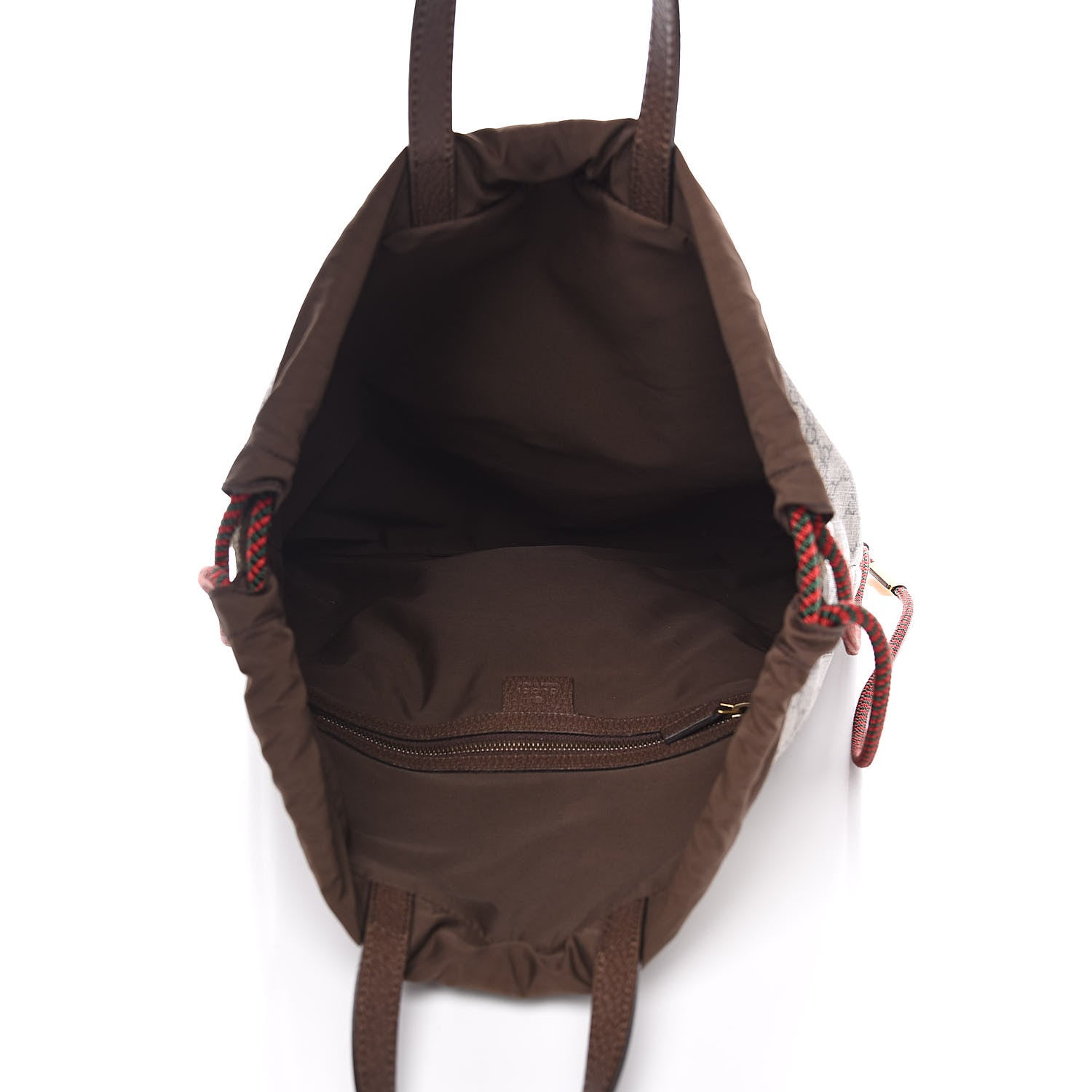 Gucci GG Supreme Monogram Neo Vintage Drawstring Backpack Beige New Acero Crop 5 of 10