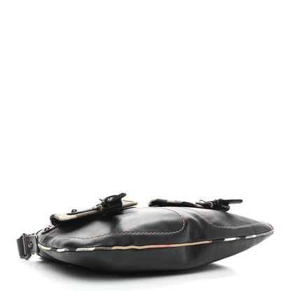 Burberry Calfskin Two Front Pocket Shoulder Bag Black 3 of 11