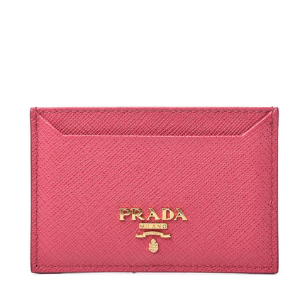Prada Saffiano Metal Card Case Peonia 1 of 7