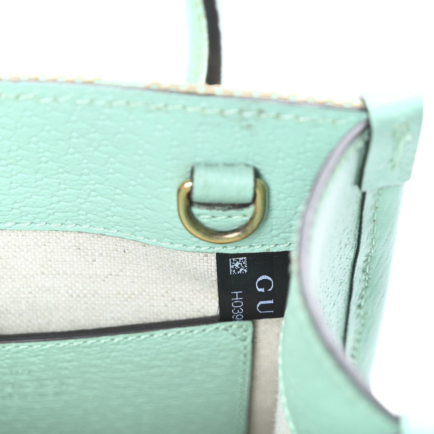 Monogram Jumbo GG Textured Dollar Calfskin Mini Tote Bag Pepperlight Mint