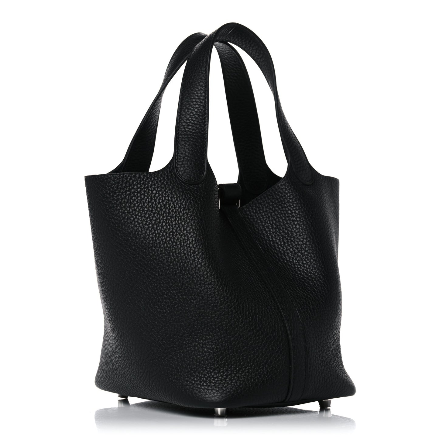 Taurillon Clemence Picotin Lock 18 PM Black