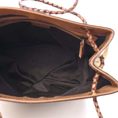 Gucci Monogram Woven Handle Tote Tan 4 of 8