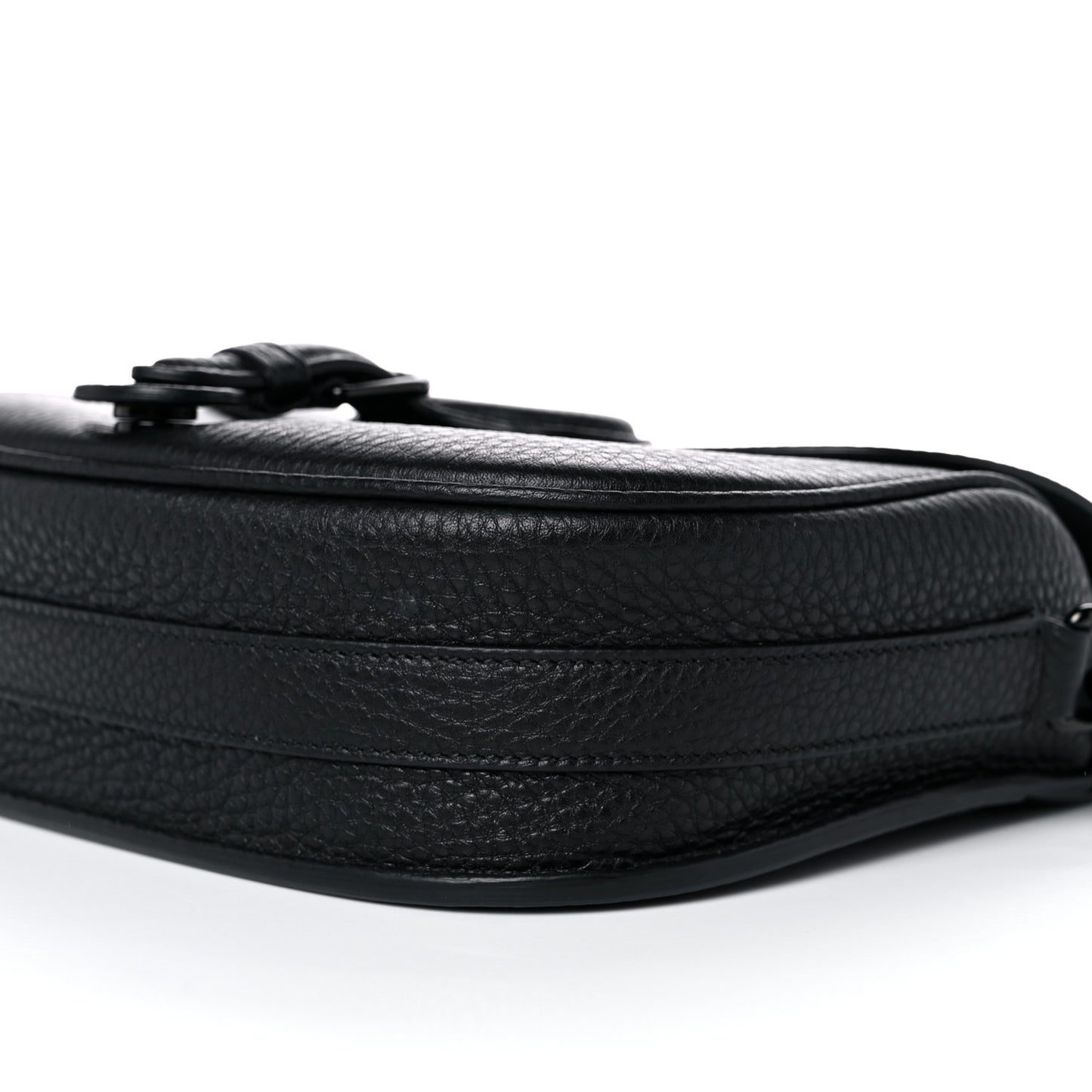 Grained Calfskin Medium Bobby Flap Black