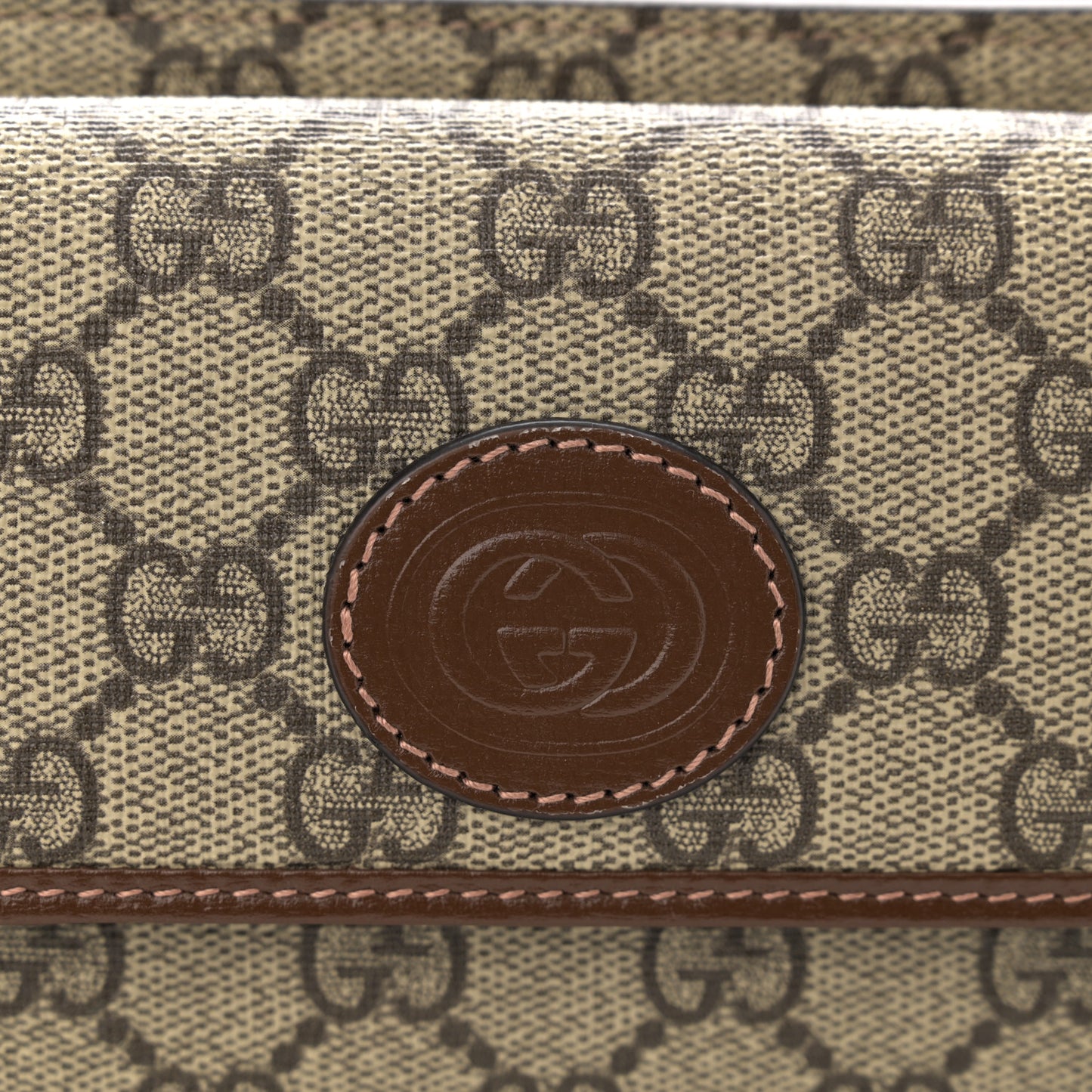GG Supreme Monogram Canvas Interlocking G Belt Bag Beige Ebony