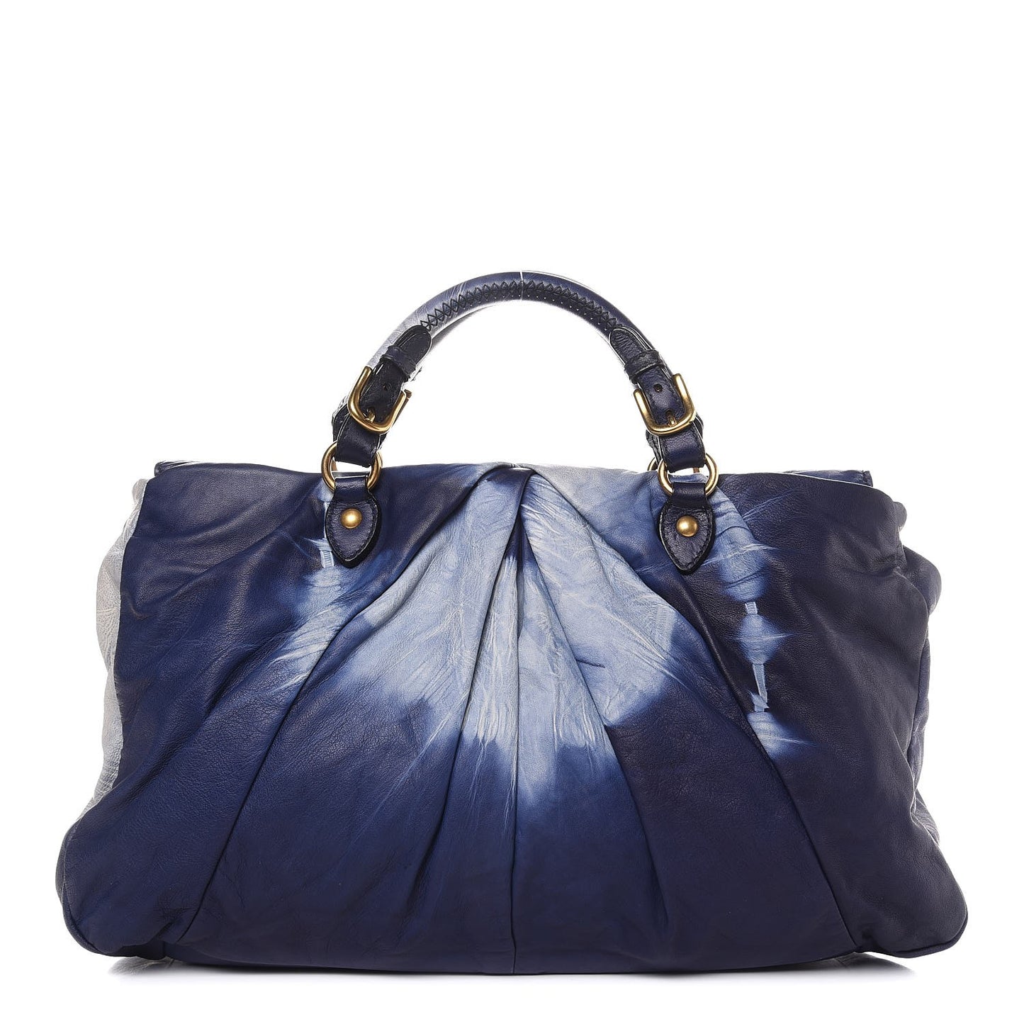 Nappa Tie Dye Satchel Blue