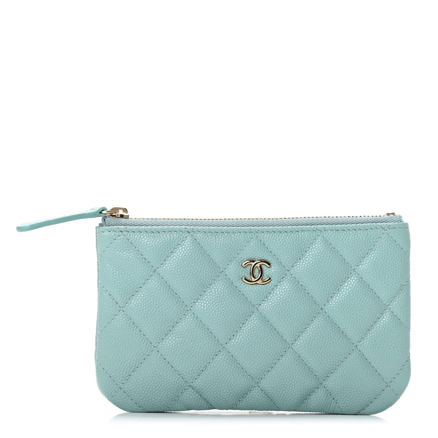 Chanel Caviar Quilted Small Cosmetic Case Light Blue 1 of 8