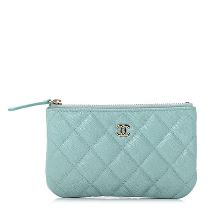 Chanel Caviar Quilted Small Cosmetic Case Light Blue 1 of 8