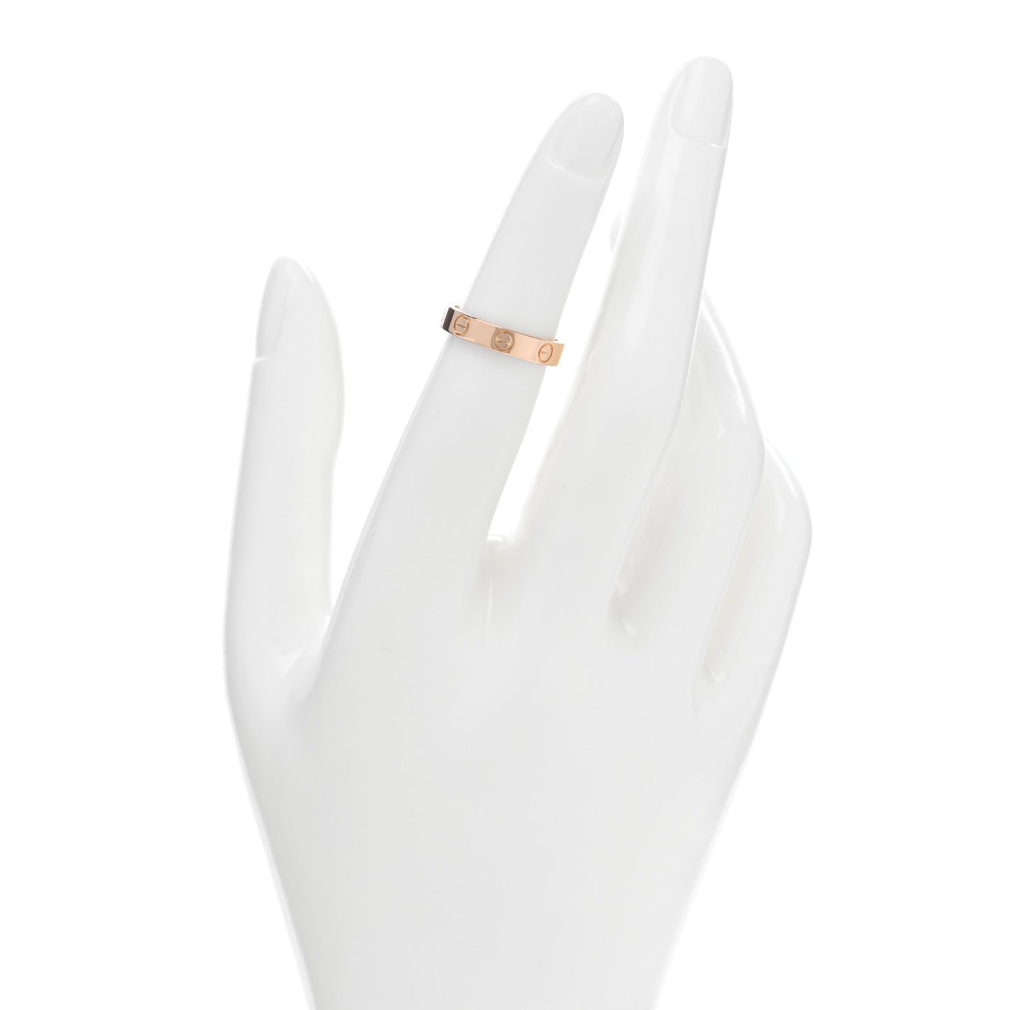 18K Pink Gold 3.5mm LOVE Wedding Band Ring 48 4.5