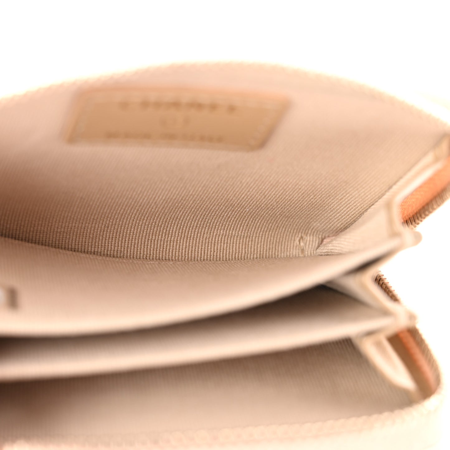 Metallic Lambskin Quilted Chanel 19 Zip Around Coin Purse Wallet Gold