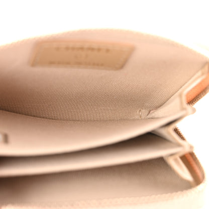 Chanel Metallic Lambskin Quilted Chanel 19 Zip Around Coin Purse Wallet Gold 5 of 13