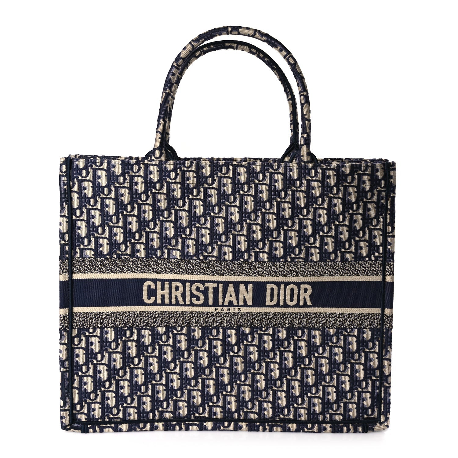 Christian Dior Oblique Large Book Tote  Blue Multicolor 1 of 8