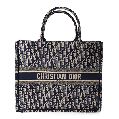 Christian Dior Oblique Large Book Tote  Blue Multicolor 1 of 8