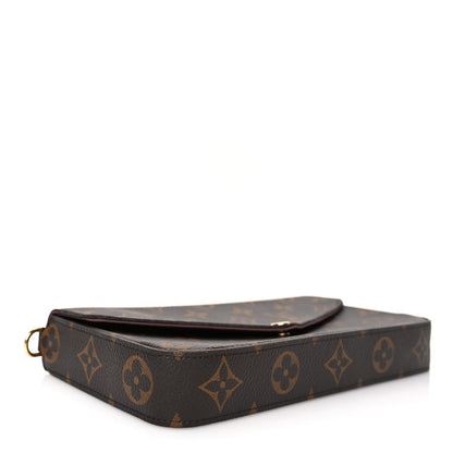 Louis Vuitton Monogram Pochette Felicie Chain Wallet Fuchsia 4 of 9