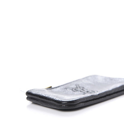 Saint Laurent Textured Patent Monogram Pouch Black 6 of 10