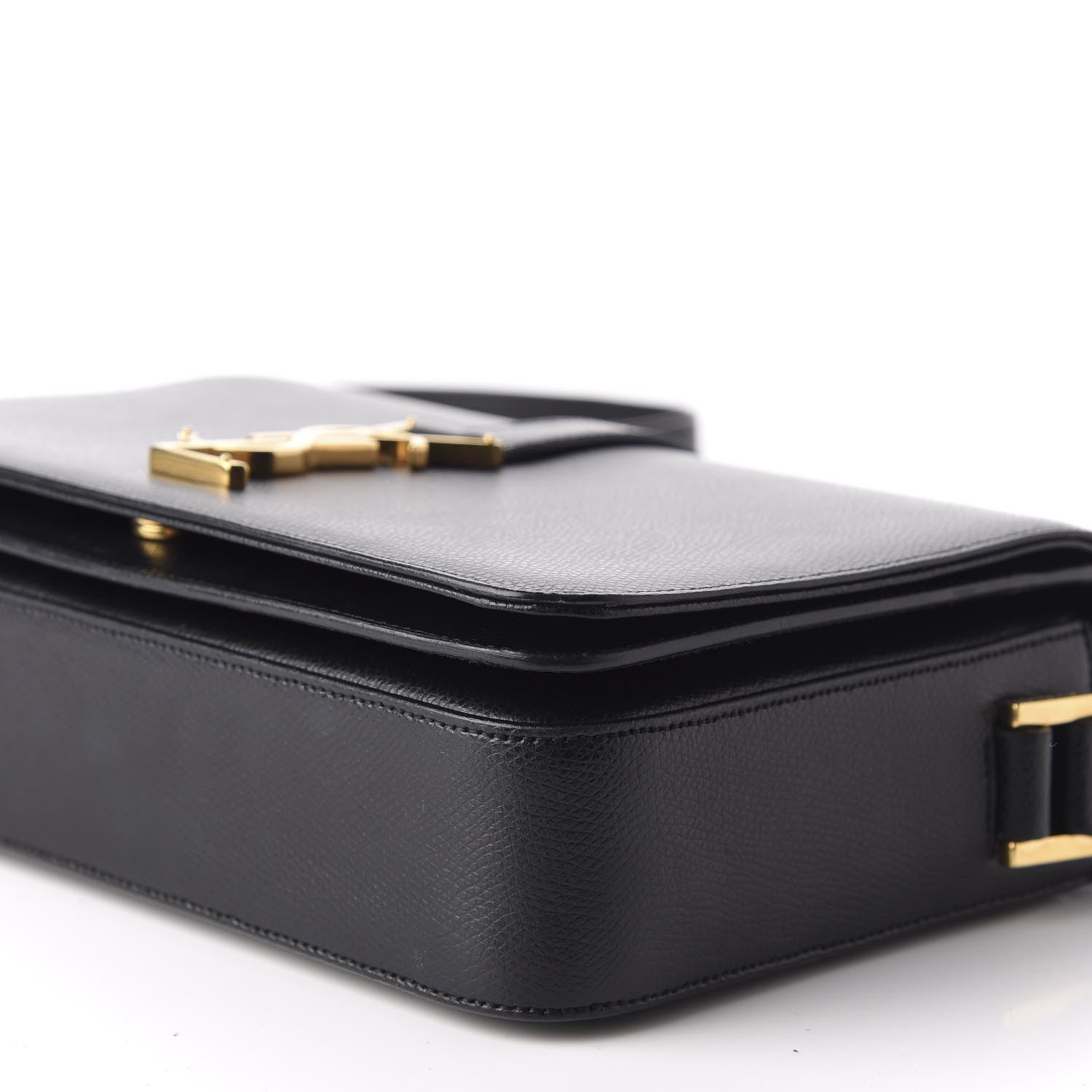 Saint Laurent Textured Calfskin Medium Classic Monogram Universite Bag Black 6 of 11