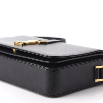 Saint Laurent Textured Calfskin Medium Classic Monogram Universite Bag Black 6 of 11