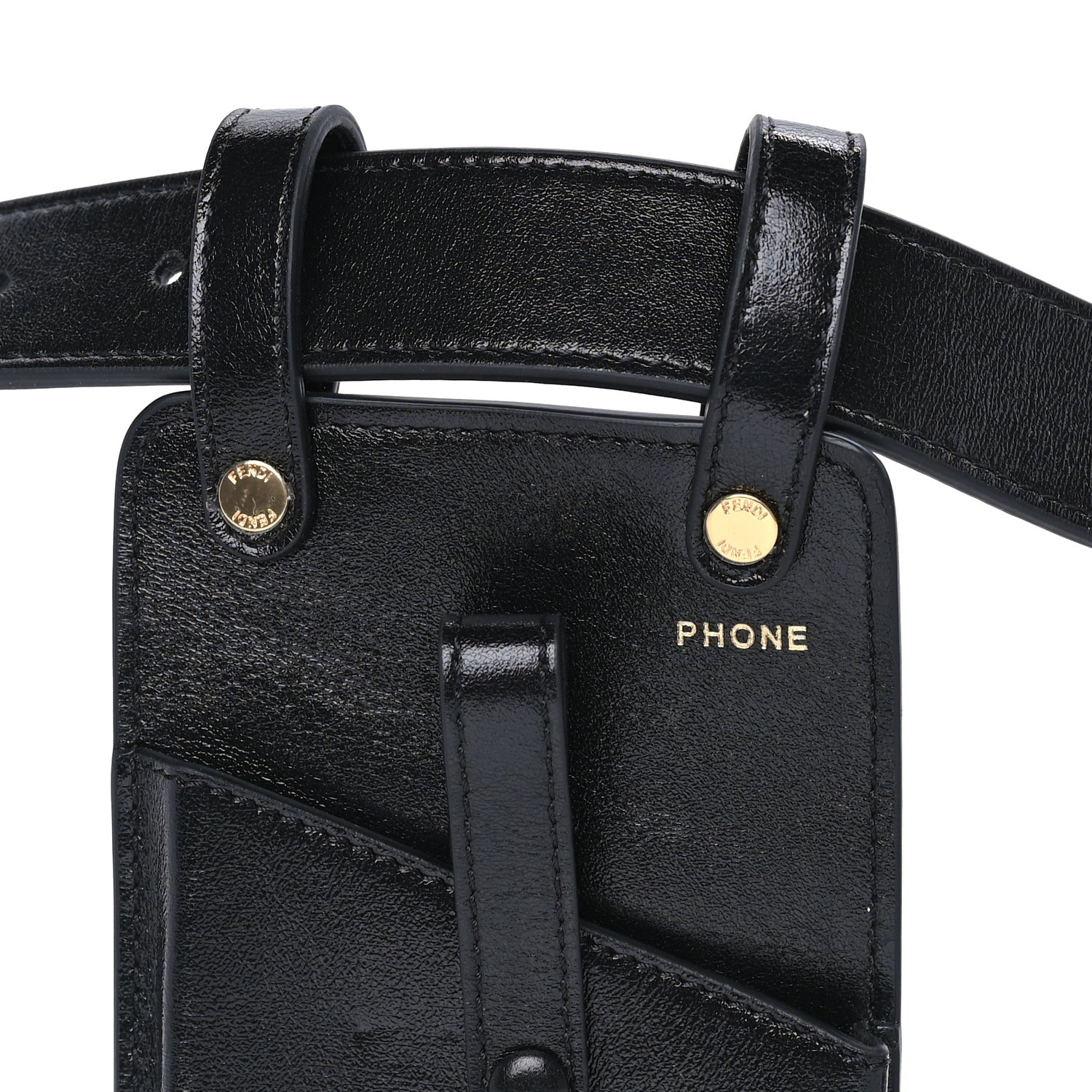 Fendi Vitello Glacier Utility Belt Pouch  Mogano 6 of 7