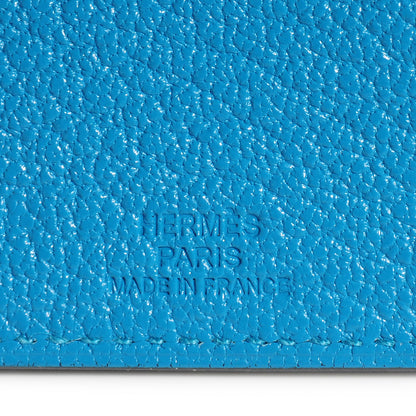 Hermes Chevre Mysore Tarmac Passport Holder PM Turquoise 4 of 7