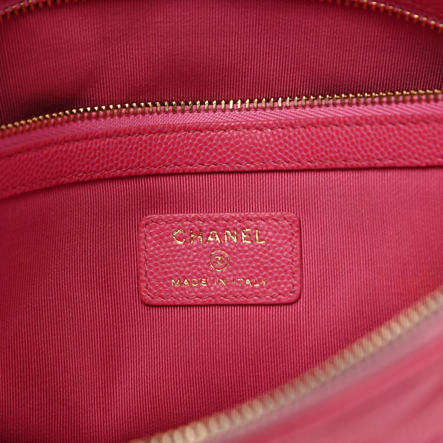 Chanel Caviar Quilted Medium Cosmetic Case Pink 7 of 15