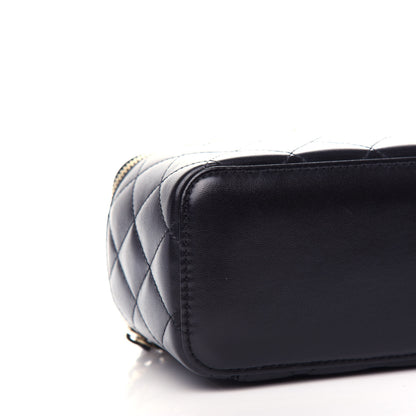Chanel Lambskin Quilted Small Vanity Case With Chain Black 8 of 11
