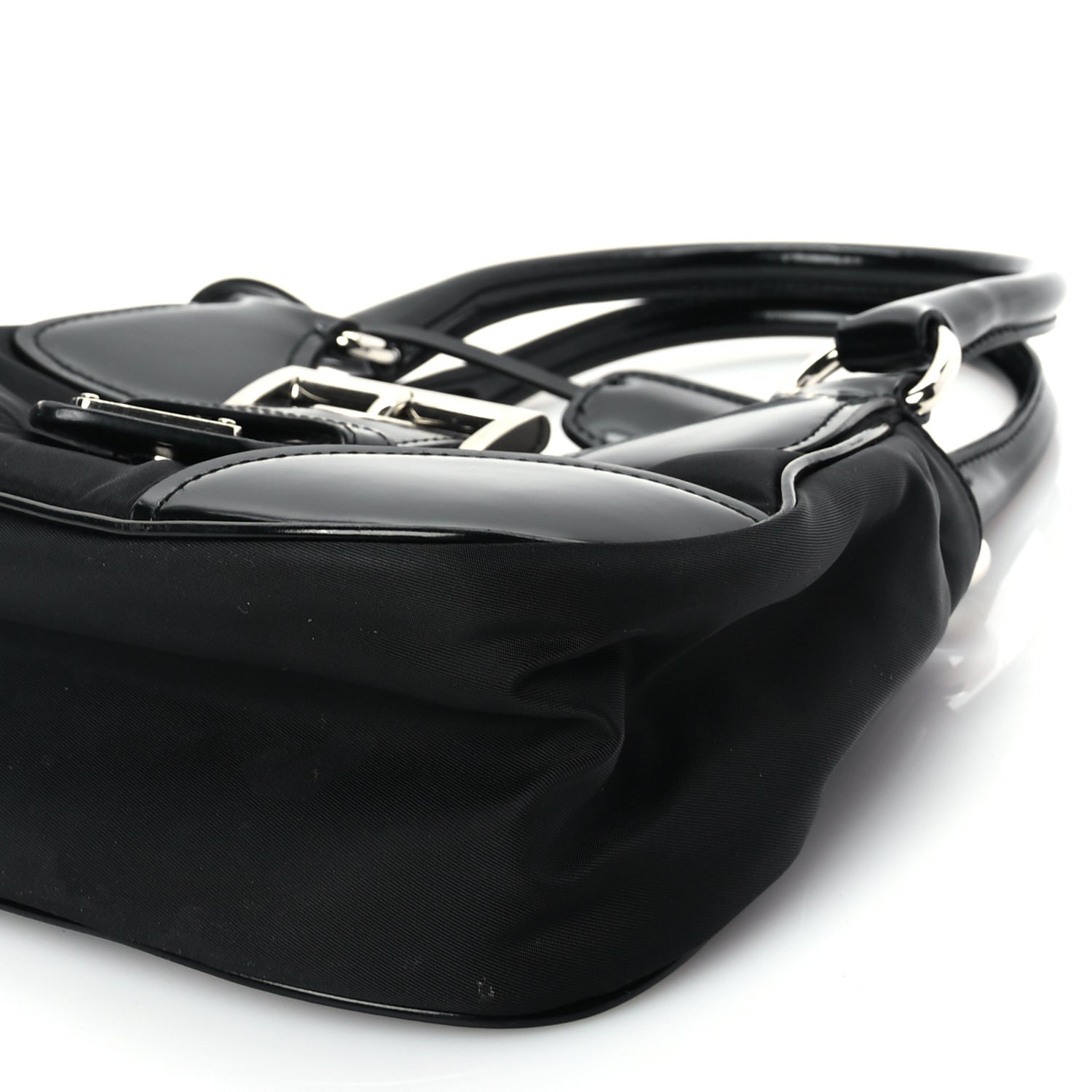Prada Nappa Soft Padded Re-Edition 2002 Moon Bag Black 8 of 8