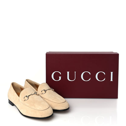 Gucci Suede Horsebit Womens Jordaan Loafers 39 Pink Sand 9 of 9