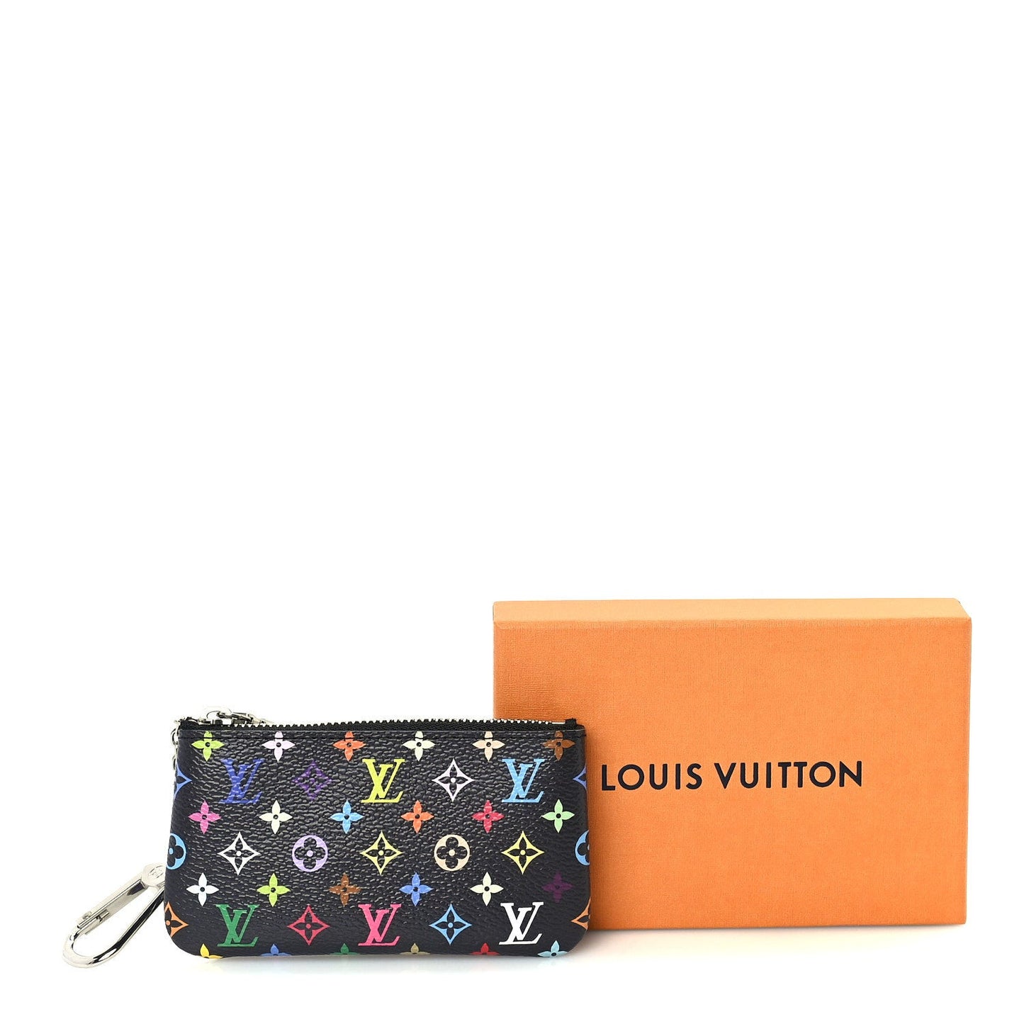 LV X TM Monogram Multicolor Key Pouch  Black