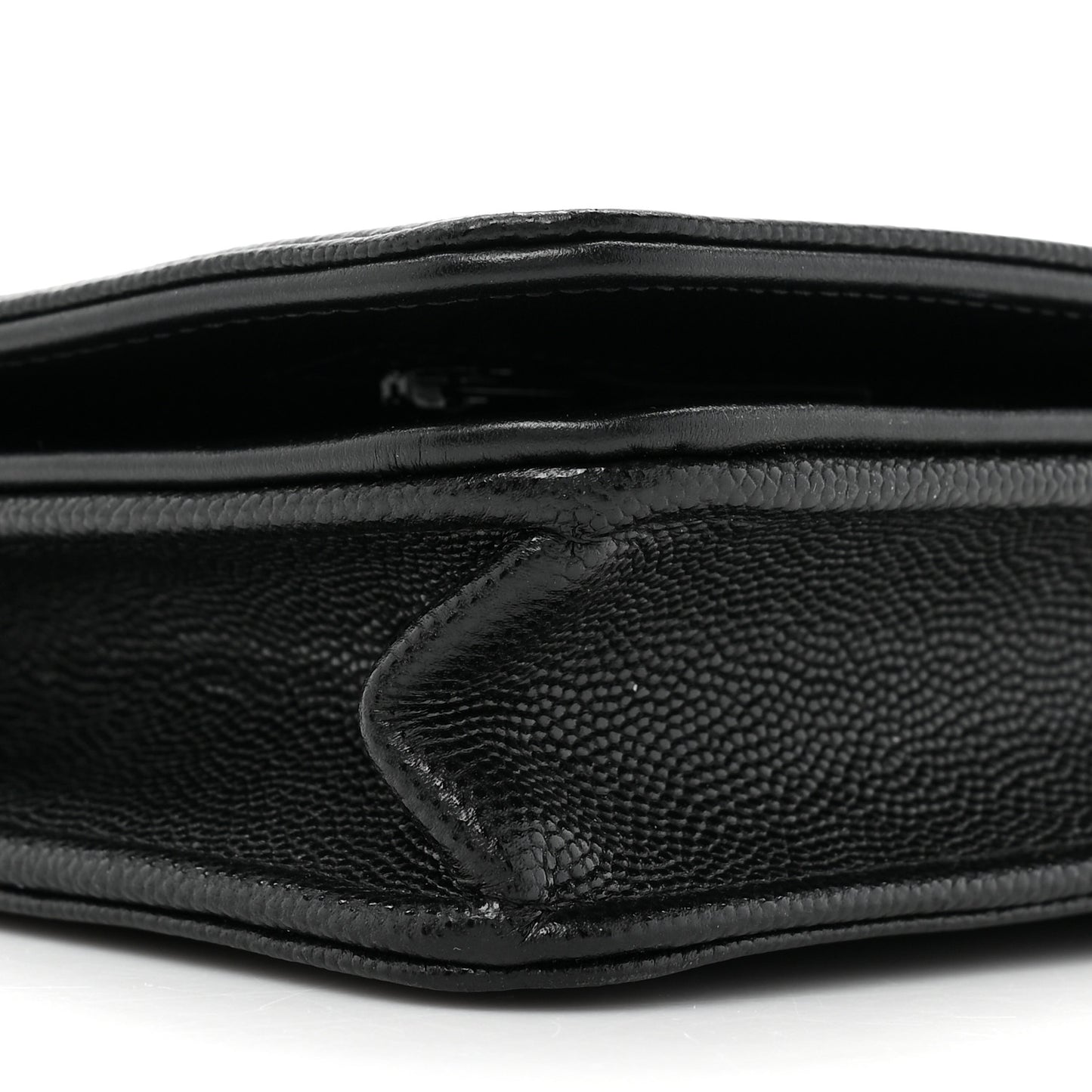 Caviar Quilted Boy Wallet On Chain WOC Black