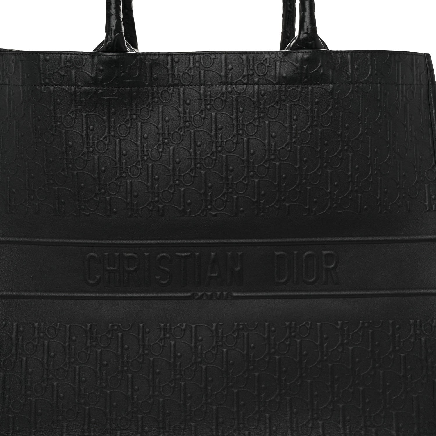 Christian Dior Oblique Calfskin Embossed Large Book Tote Black 8 of 11